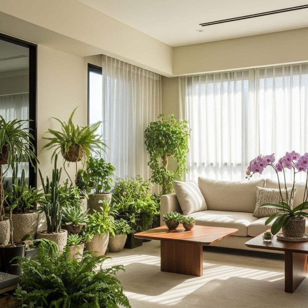 Sunlit interior space